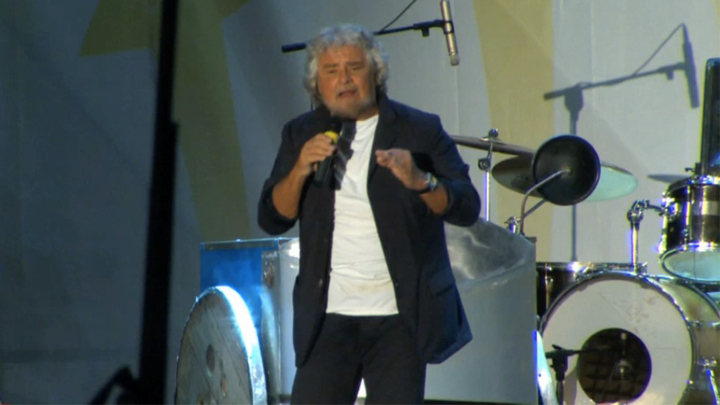 Beppe Grillo contro l'euro
